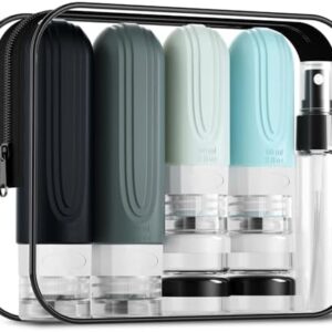 16 Pack Travel Bottles for Toiletries, TSA Approved Silicone Travel Containers jar for Toiletries, Leak Proof Refillable Liqus Shampoo And Conditioner Travel Essentials toiletry Bottles