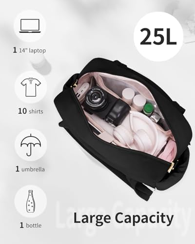 Wandering Nature 17x13x8 Personal Item Bag, Puffer Small Duffle bag for Travel with 14'' Laptop Compartment & Wet Pocket, Lightweight Carry on Weekender Duffle, Gourd Pattern - Image 8