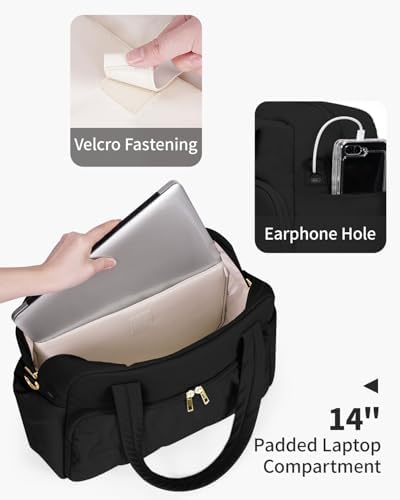 Wandering Nature 17x13x8 Personal Item Bag, Puffer Small Duffle bag for Travel with 14'' Laptop Compartment & Wet Pocket, Lightweight Carry on Weekender Duffle, Gourd Pattern - Image 2
