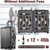 【Aluminum Alloy】Wine Suitcase for Airplanes 12 Bottle,Wine Luggage 28in Made Pure PC,TSA Lock,45lb,Air Transportation No Additional Cost,20cm Thick Pearl Cotton, Aluminum Frame Anti-Collision Edge ﻿ ﻿ - Image 6